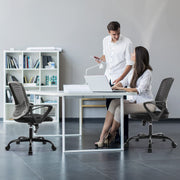 Ergonomic Home Office Desk Chairs Mid Back Rocking Mode 360 Degree Swirl Task