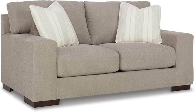 Brebryan Contemporary Loveseat for Living Room, Beige