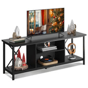 Stand up to 65 Inch TV, 55" Entertainment Center, Industrial TV Console with Open
