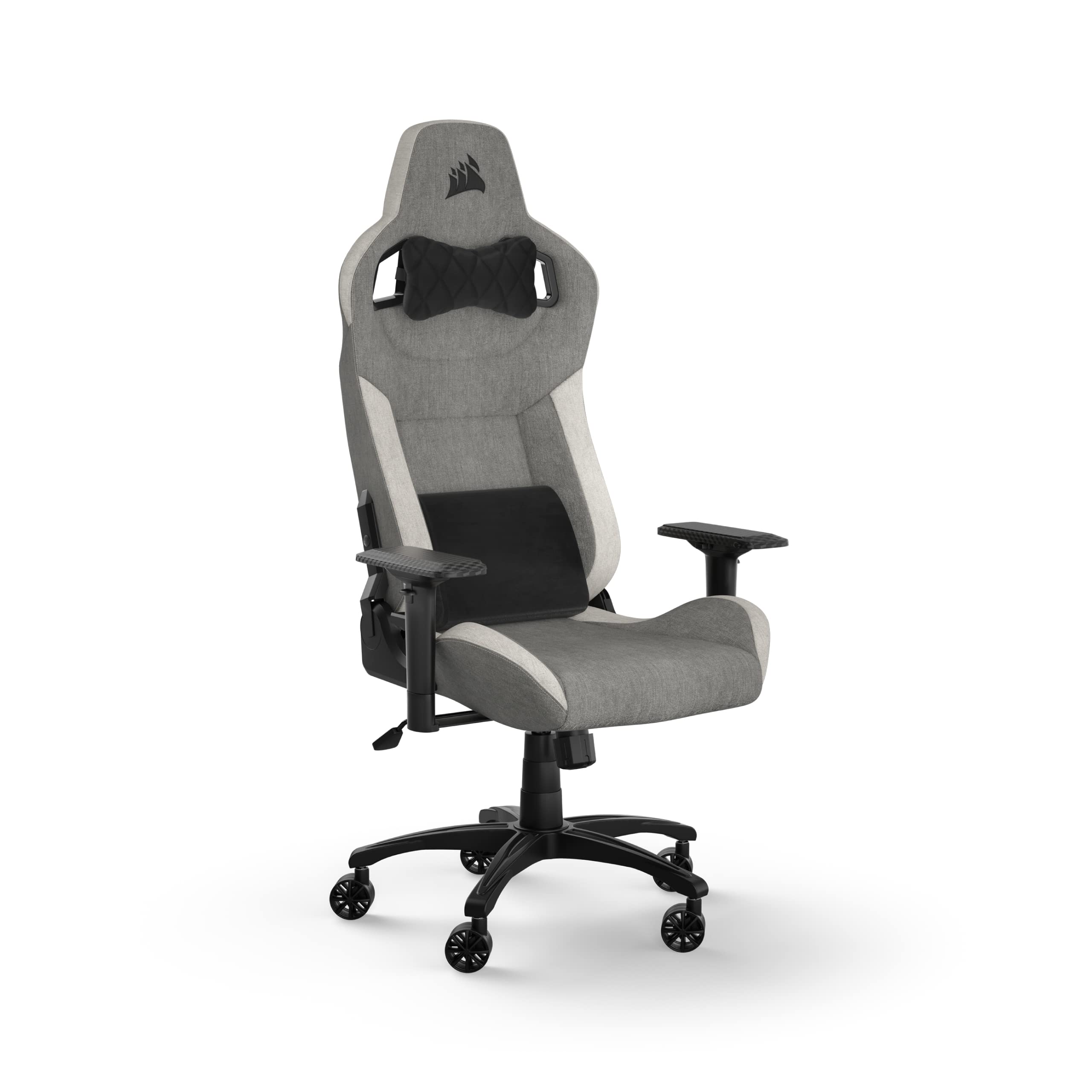 T3 RUSH (2023) Gaming Chair, One Size, Gray and White