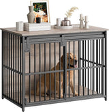 36.6" Heavy Duty Dog Crate Furniture with Sliding Barn Door