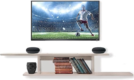 Floating TV Stand, Wall Mounted Floating Media Shelf Organizer Entertainment Center