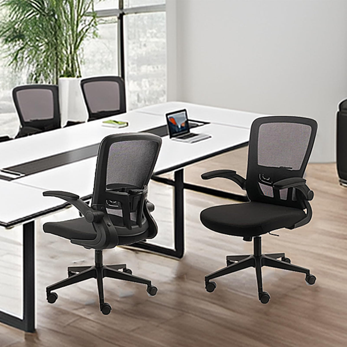 Desk Chairs with Wheels, Ergonomic Mesh Office Chair Adjustable Height