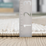 Beige Cream Green Graffiti Washable Area Rug 8' x 10' - Abstract Artistic Design