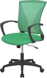 Home Office Chair Mid Back PC Swivel Lumbar Support Adjustable Desk Task Computer Ergonomic Comfortable Mesh Chair