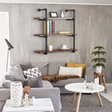 Industrial Wall Mounted Pipe Shelf Floating Shelves Wall Shelf Unit Bookshelf Hanging Wall