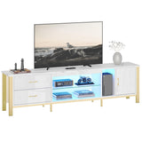 TV Stand for 75/80/85 inch TV, LED Gaming Entertainment Center, Media Console