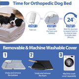 Chez Paw Orthopedic Dog Bed for Extra Large Dogs, XL Dog Beds with Comfy Bolsters, Xlarge Waterproof Dog Bed with Removable Washable Cover and Nonskid Bottom, Pet Couch Bed for Extra Large Dogs