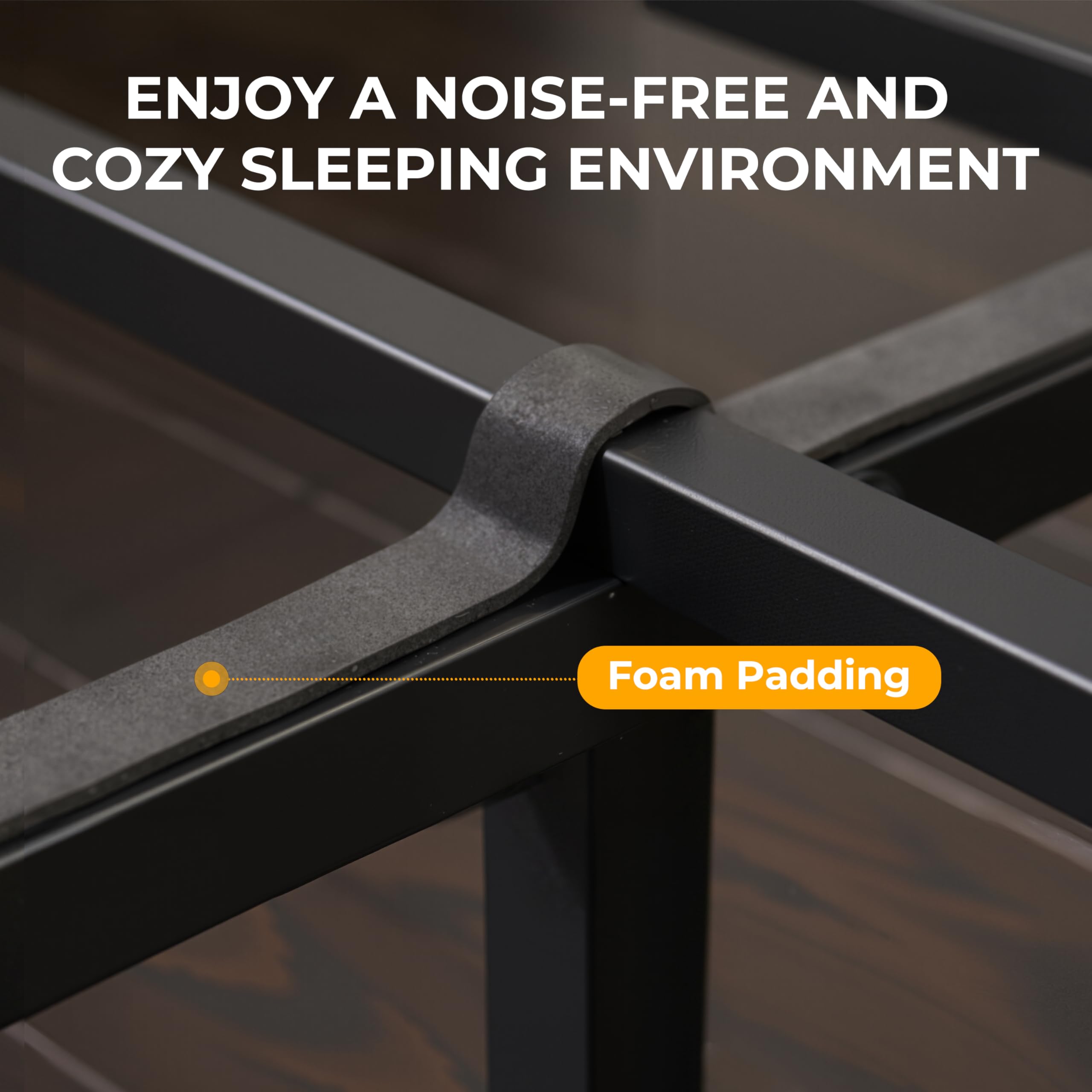 Full Size Metal Bed Frame with Headboard & Footboard