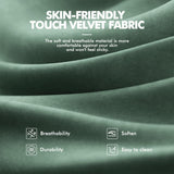 Velvet Gaming Chair with Footrest - Ergonomic High Back Computer Chair with Massage Lumbar Support