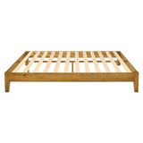 Mid-Century Wood Platform Bed Frame,No Box Spring Needed,Strong Wood Slat Support