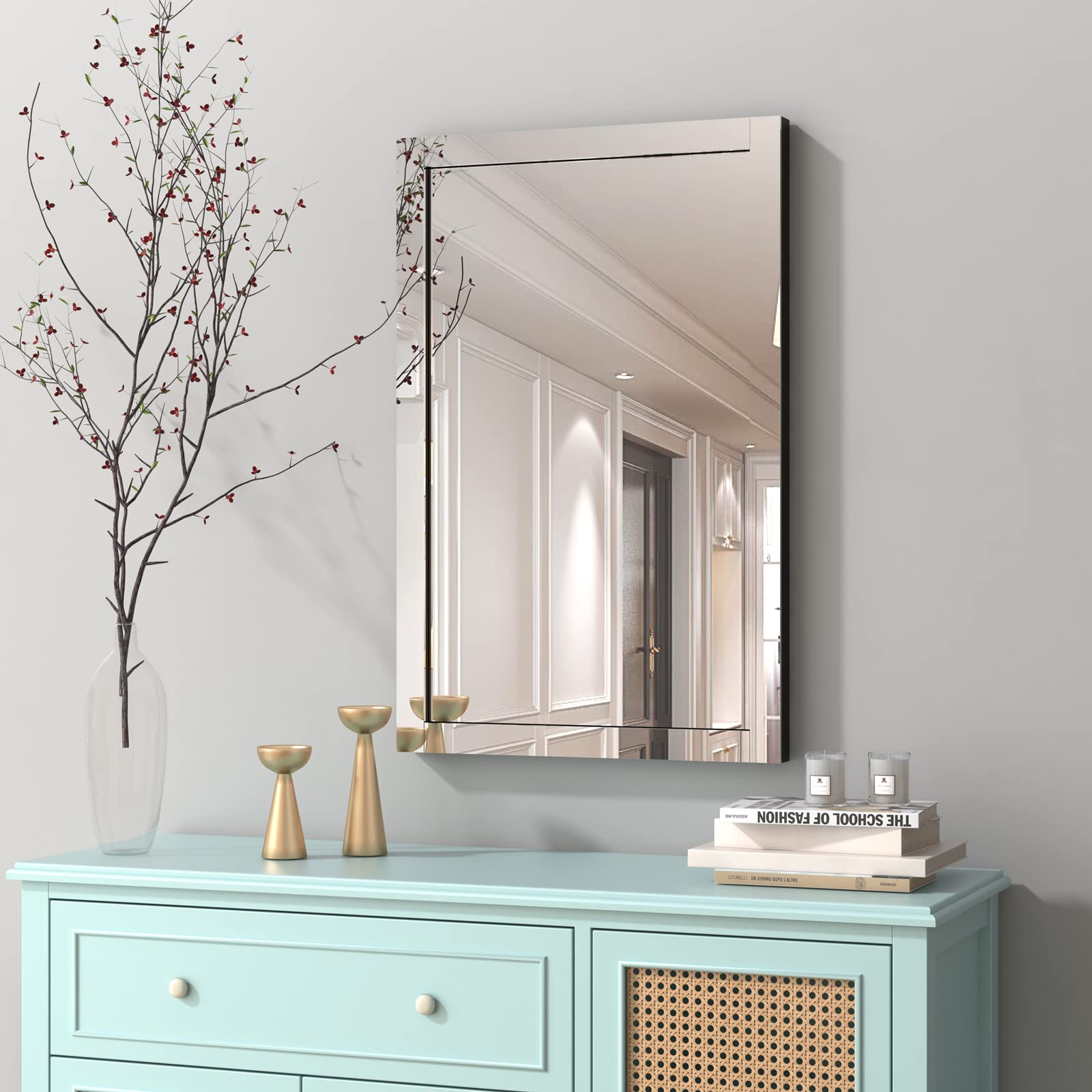 Wall Mount Mirror,  Rectangular Bathroom Mirror
