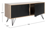 Home Collection Jeralyn Retro Mid-Century Light Oak and Black Wood