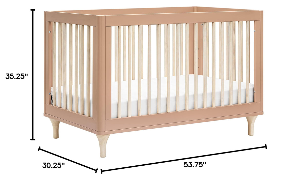 3-in-1 Convertible Crib with Toddler Bed Conversion Kit in Canyon/Washed Natural,