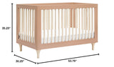 3-in-1 Convertible Crib with Toddler Bed Conversion Kit in Canyon/Washed Natural,