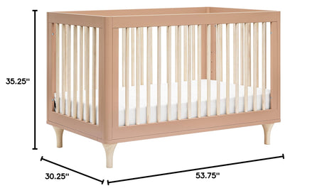 3-in-1 Convertible Crib with Toddler Bed Conversion Kit in Canyon/Washed Natural,