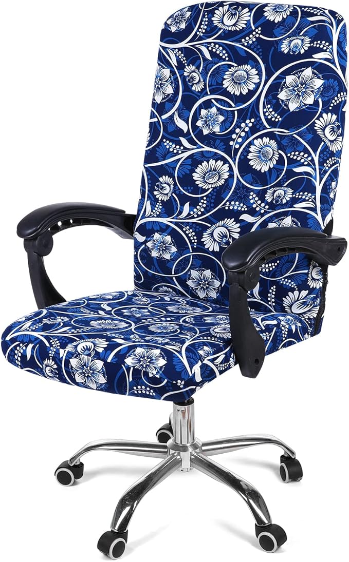 Stretch Printed Computer Office Chair Covers, Soft Fit Universal Desk Rotating Chair