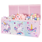 Large Toy Chest - Unicorn Toy Box Chest Organizer with Flip-Top Lid Collapsible Sturdy