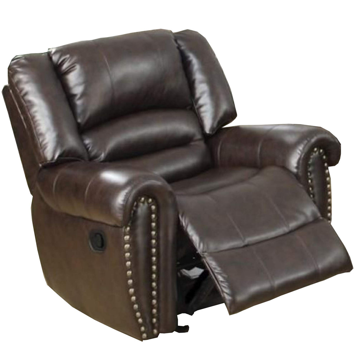 171450 37 x 41 x 39 in. Bonded Leather & Plywood Recliner & Glider Brown