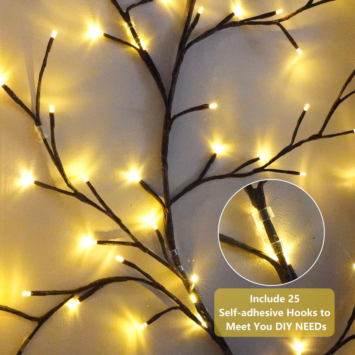 Willow Vine Lights Room Decor: 7.5Ft Home Decorations Flexible Enchanted Fairy Lights