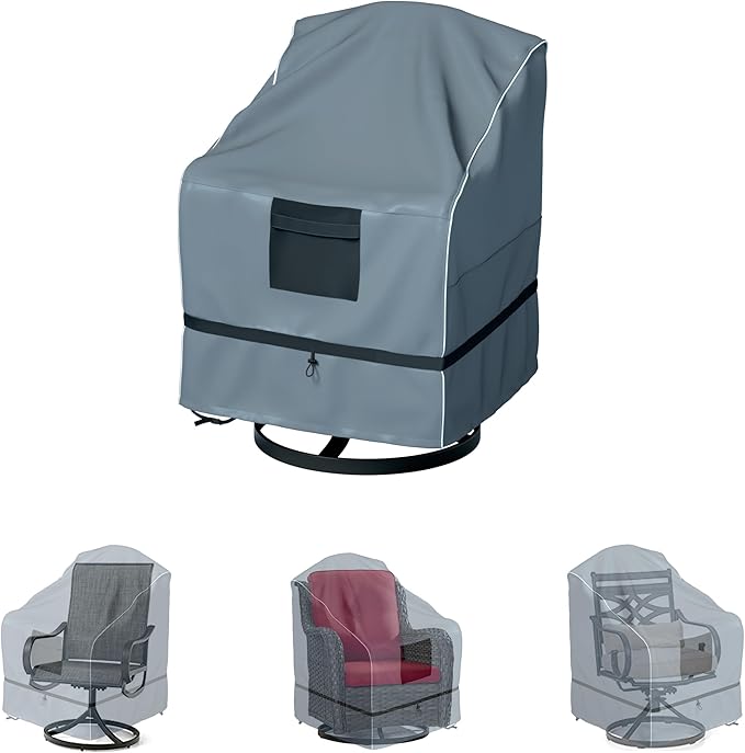 Outdoor Swivel Lounge Chair Cover 4 Pack, Waterproof Heavy Duty Outdoor Chair Cover