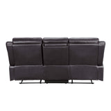 9990 Yerba Lay Flat Double Reclining Sofa, 80" W, Dark Brown