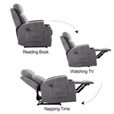 Home Manual Massage Recliner Chairs with Heat for Living Room, Overstuffed Breathable