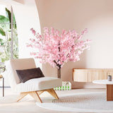 Trees Indoor Decor: Handmade Natural Fake Cherry Blossom Pink Tree Outdoor for Party
