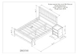 Bedroom Furniture Set with 1 Full Beds Frame & 1 Nightstand, for Boys Girls