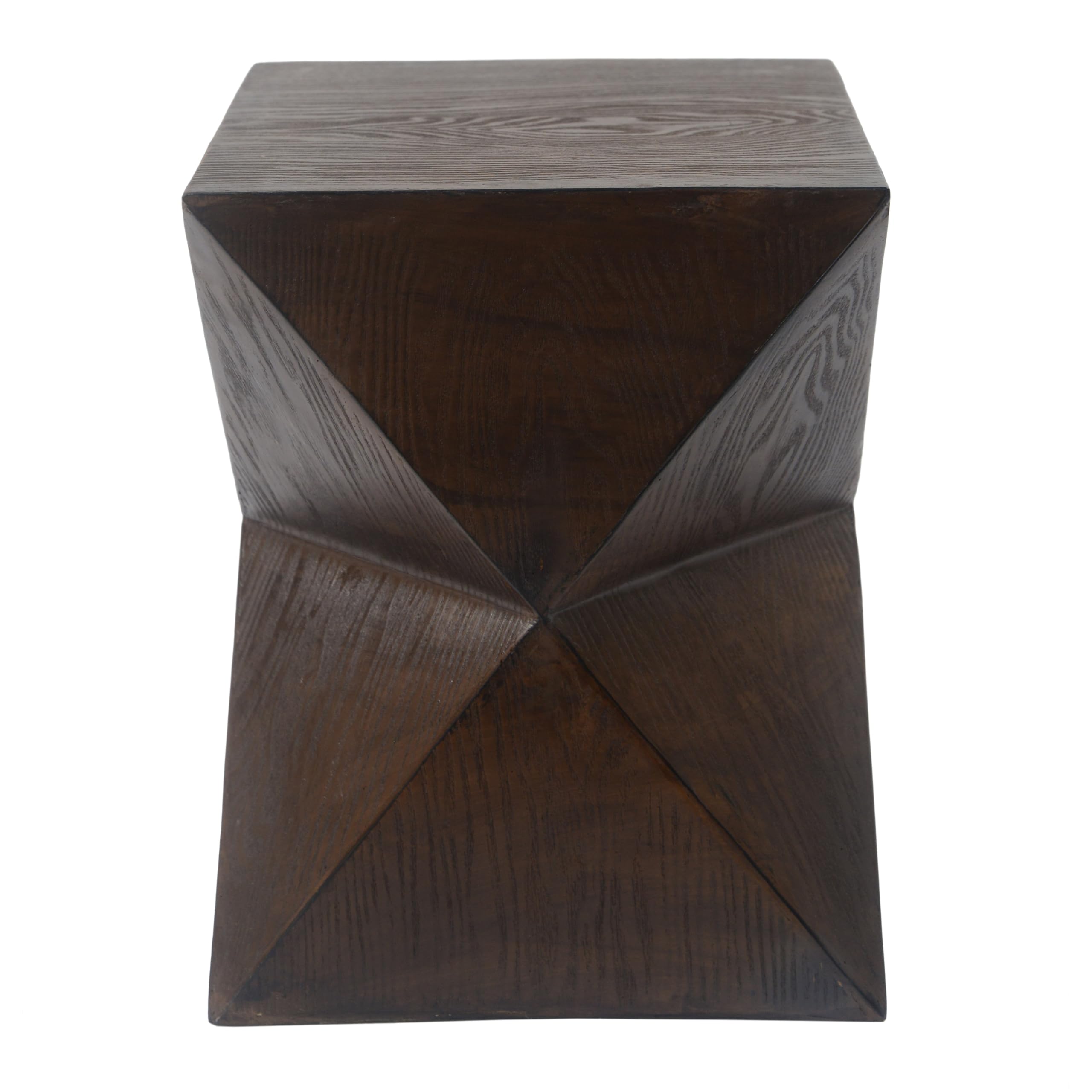 Outdoor Prismatic Symmetry Concrete Accent End Side Table Patio Coffeetable
