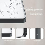 24x32 Inch Black Metal Framed Bathroom Mirror