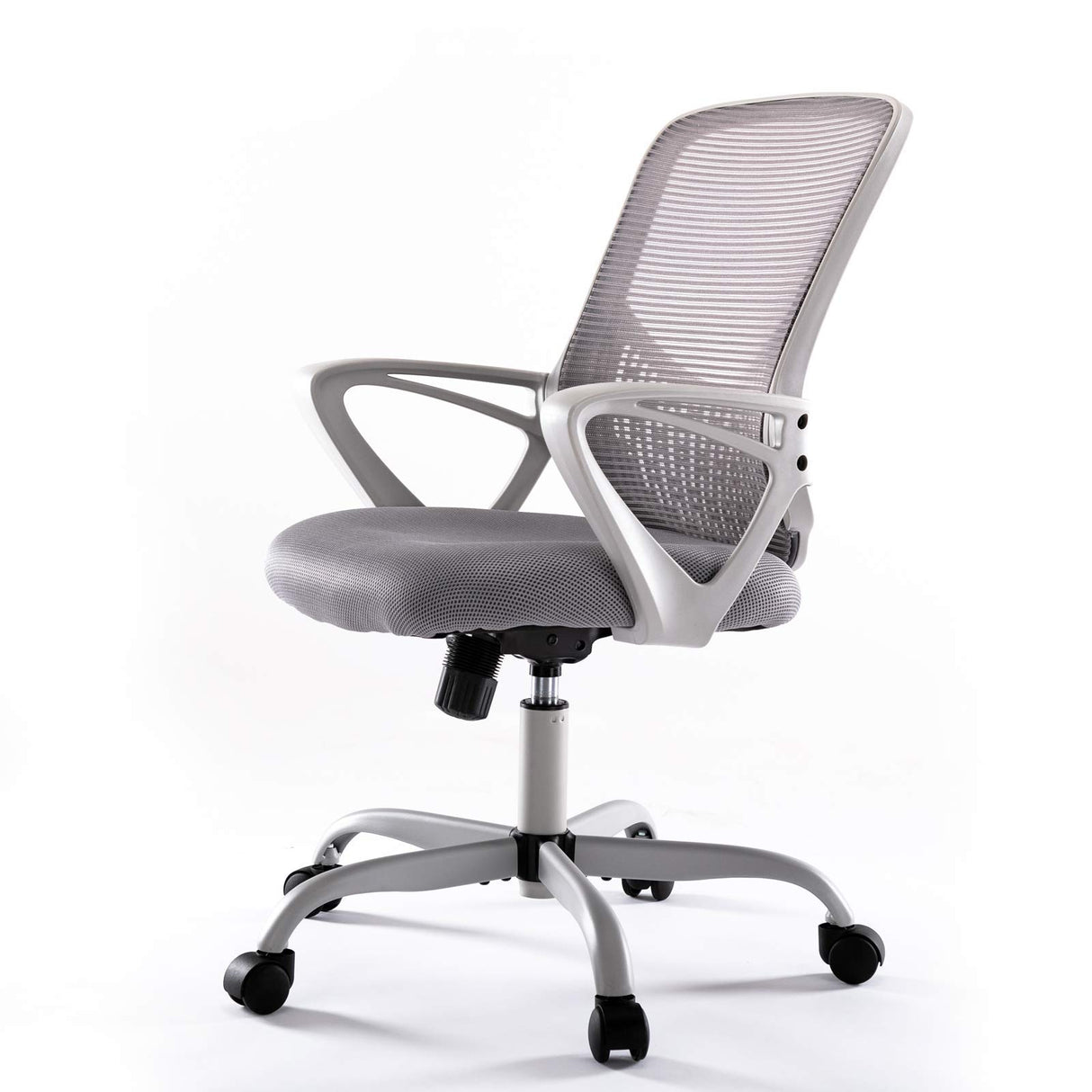 Office Desk Chair, Mid Back Lumbar Support Computer Mesh Task Chair, Grey