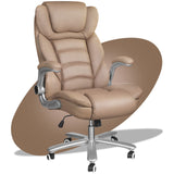 Brown Leather Executive Office Chair, Big and Tall Office Chairs for Heavy People 400lbs