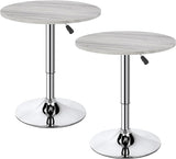 Round Pub Table Height Adjustable with 360 Swivel MDF Tabletop