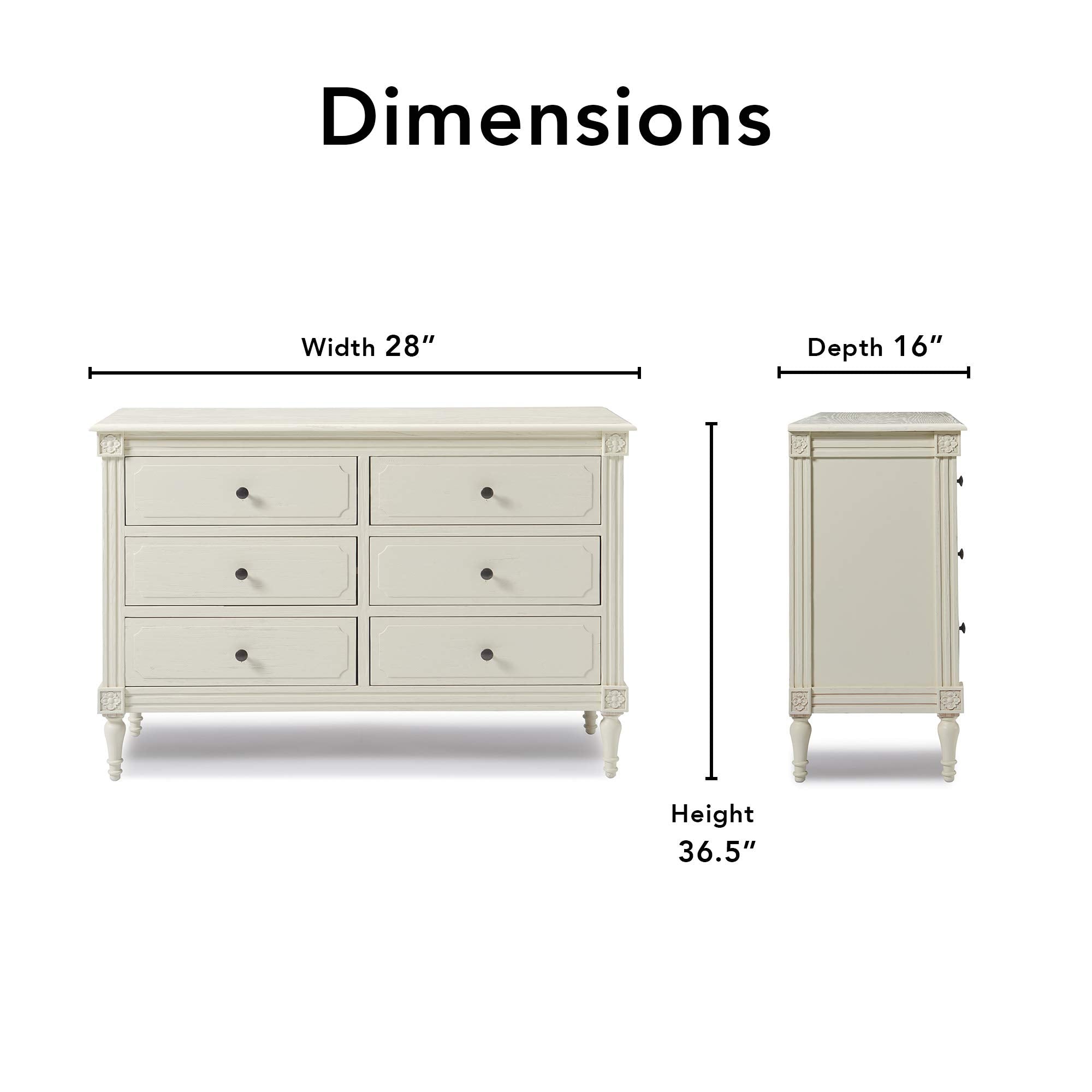 Avignon Dresser Chest, White
