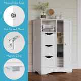 Ashland 1-Door, 3-Drawer Floor Cabinet, One Size, White
