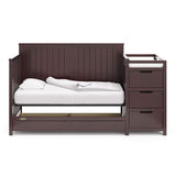 Graco Hadley 5-in-1 Convertible Crib and Changer with Drawer (Espresso) – GREENGUARD Gold Certified, Crib and Changing -Table Combo with Drawer, Includes Baby Changing Pad, Converts to Full-Size Bed
