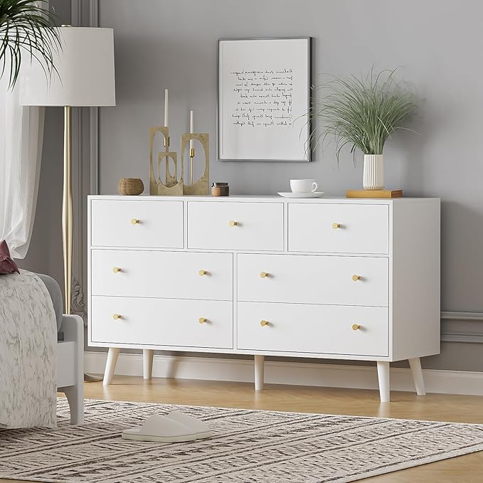 7 Drawers Dresser for Bedroom, 55'' Dressers