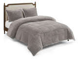 Blissful Comforter Set with 2 Pillow Shams Reversible White Comforter Plush Fluffy