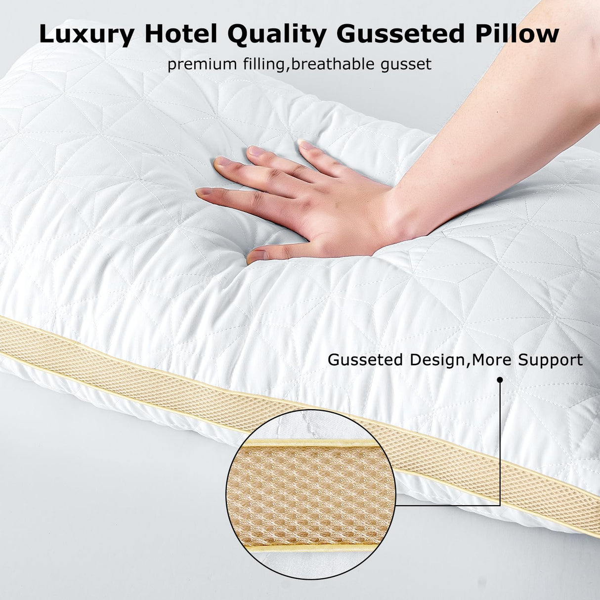 Pillows Queen Size Set of 2, Luxury Hotel Queen Size Pillows