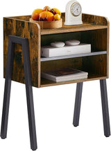 Nightstand Industrial Side End Table/Stackable Accent Furniture