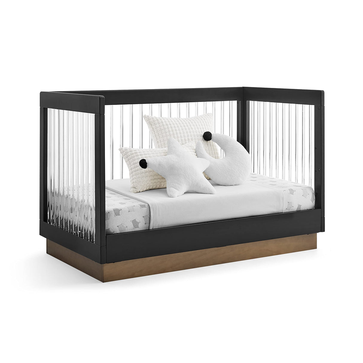 James Acrylic 4-in-1 Convertible Crib - Greenguard Gold Certified,