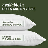 Beckham Hotel Collection Queen Size White Pillow Protector with Zipper Set of 2, Soft and Breathable Cotton Pillow Protector Covers