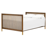 Gelato 4-in-1 Convertible Crib with Toddler Bed Conversion in Natural Walnut and Brushed