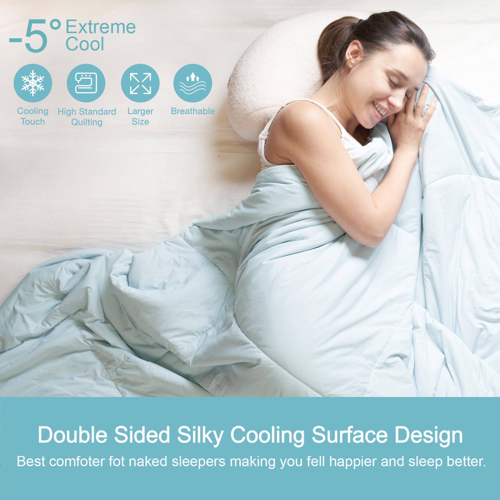 Cooling Comforter Queen Size, Cooling Blankets for Hot Sleepers and Night Sweats,