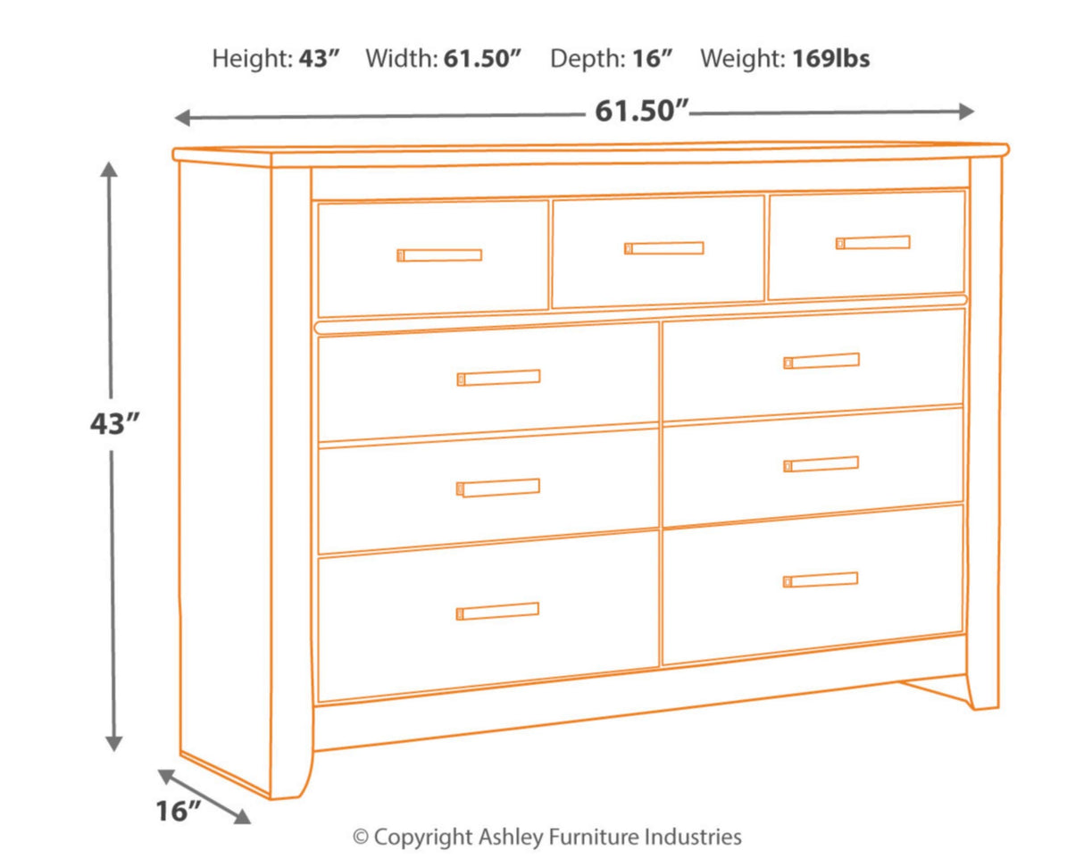 Brinxton Urban Contemporary 7 Drawer Dresser