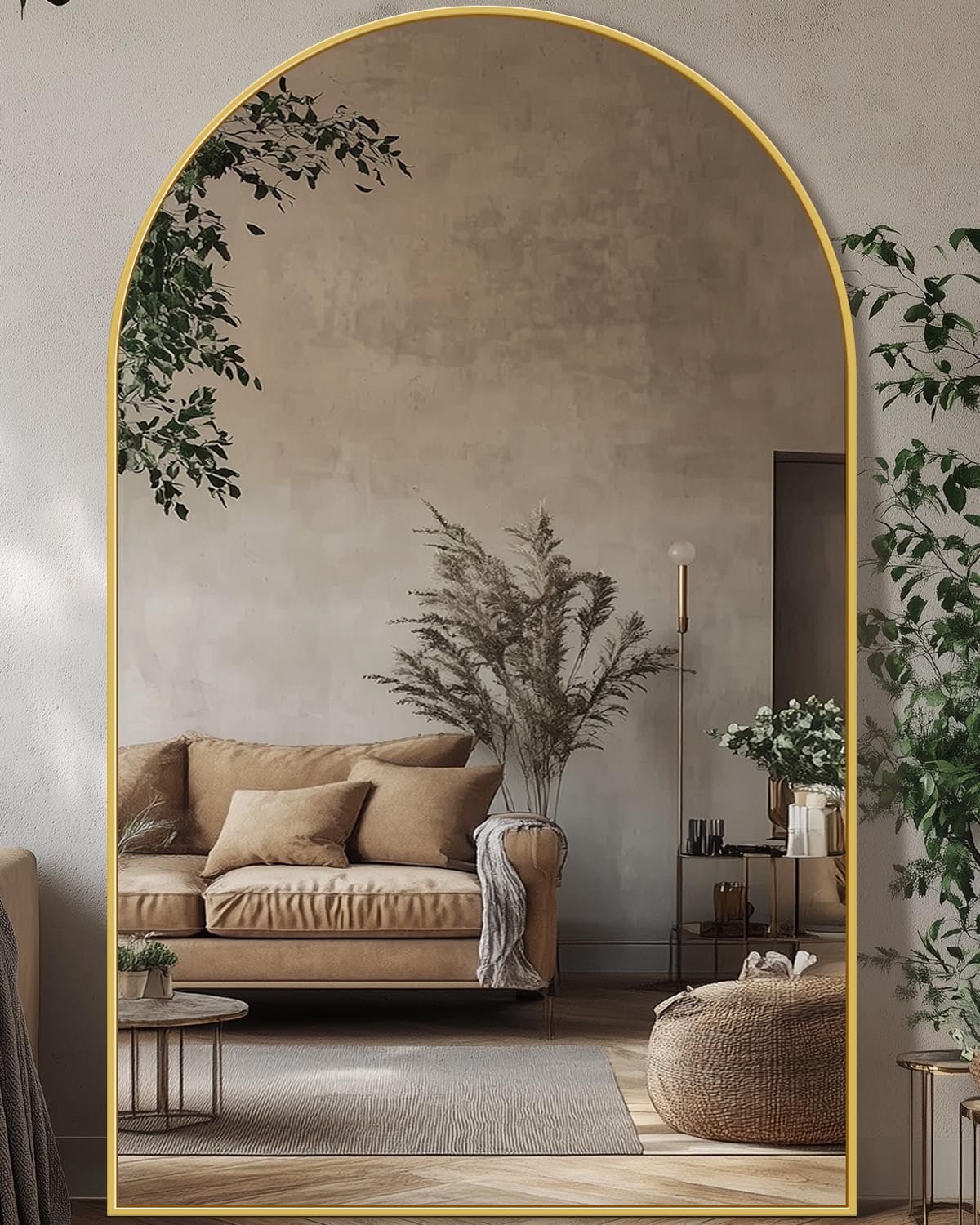 Full Length Mirror, 44"x72" Floor Mirror Freestanding, Oversized Full Body Mirror Floor