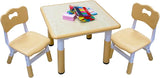 Table and 6 Chairs Set with Graffiti Desktop, Toddler Furniture Set, Non-Slip, Table Children