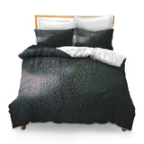 Printed Comforter Cover Set Twin Beads of Water Across The Glass Bedspread Room
