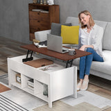 Lift Top Coffee Table, Center Table with Lift Tabletop, Hidden Compartment